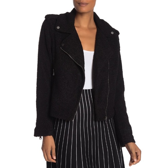 NWT Max Studio Faux Shearling Moto Jacket - Picture 3 of 8